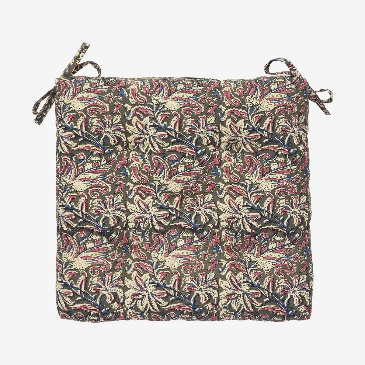 Madam stoltz printed cotton chair pad 4