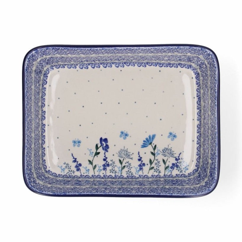 Bunzlau Oven Dish Rectangular 1880 ml Flower Meadow