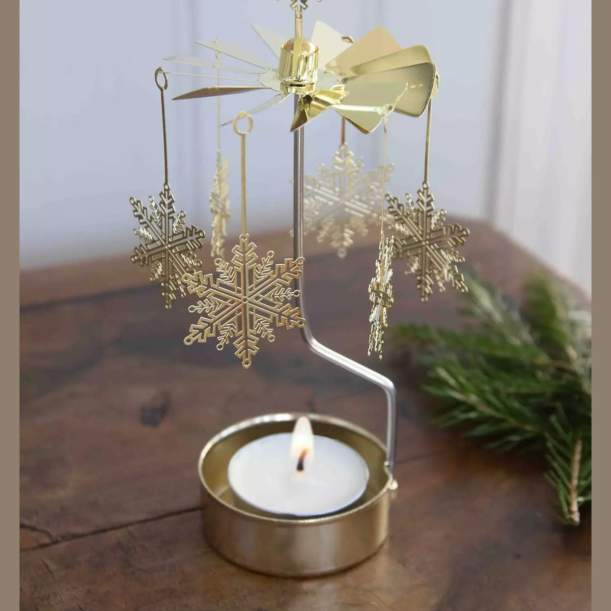 Pluto theelicht spinner snowstar gold