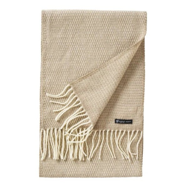 Klippan scarf hugo taupe merino wol