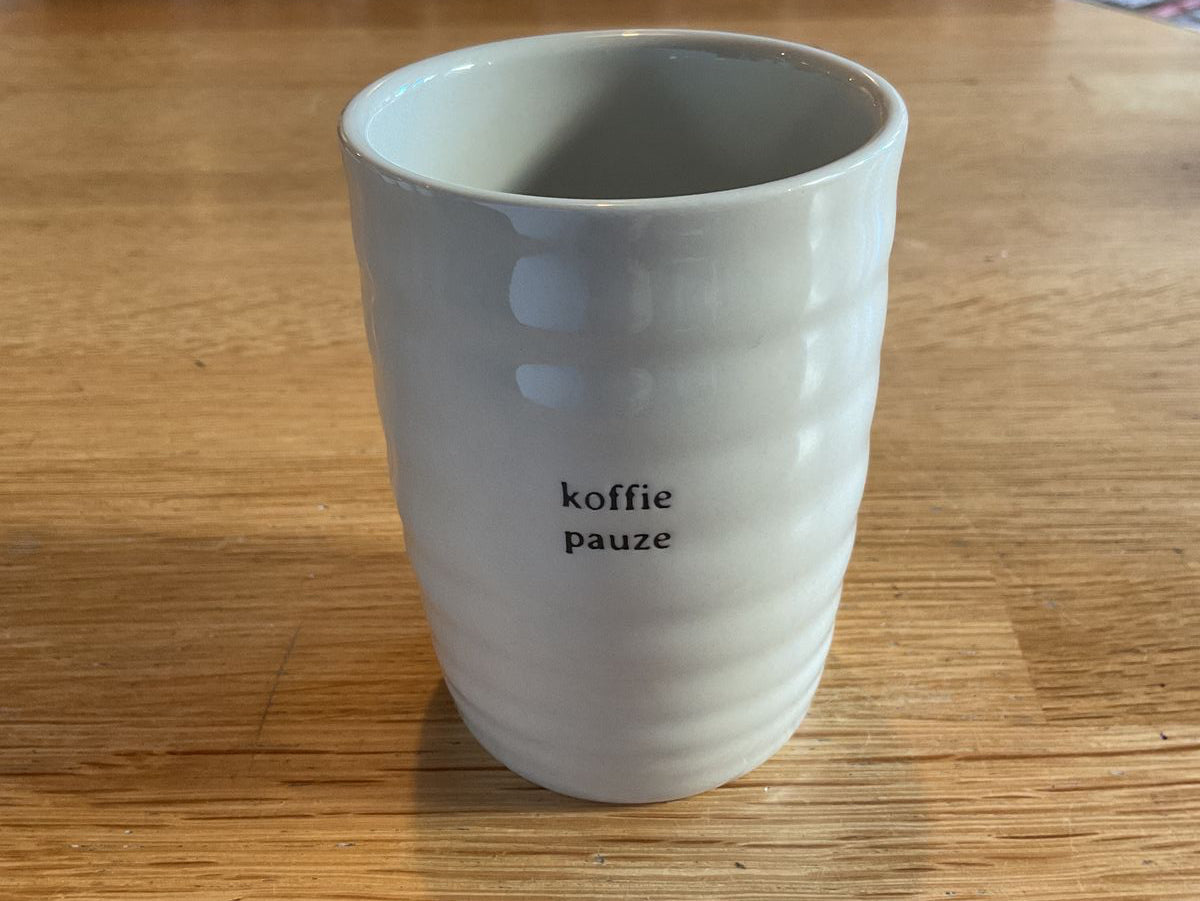 Zusss koffiemok koffie pauze zand