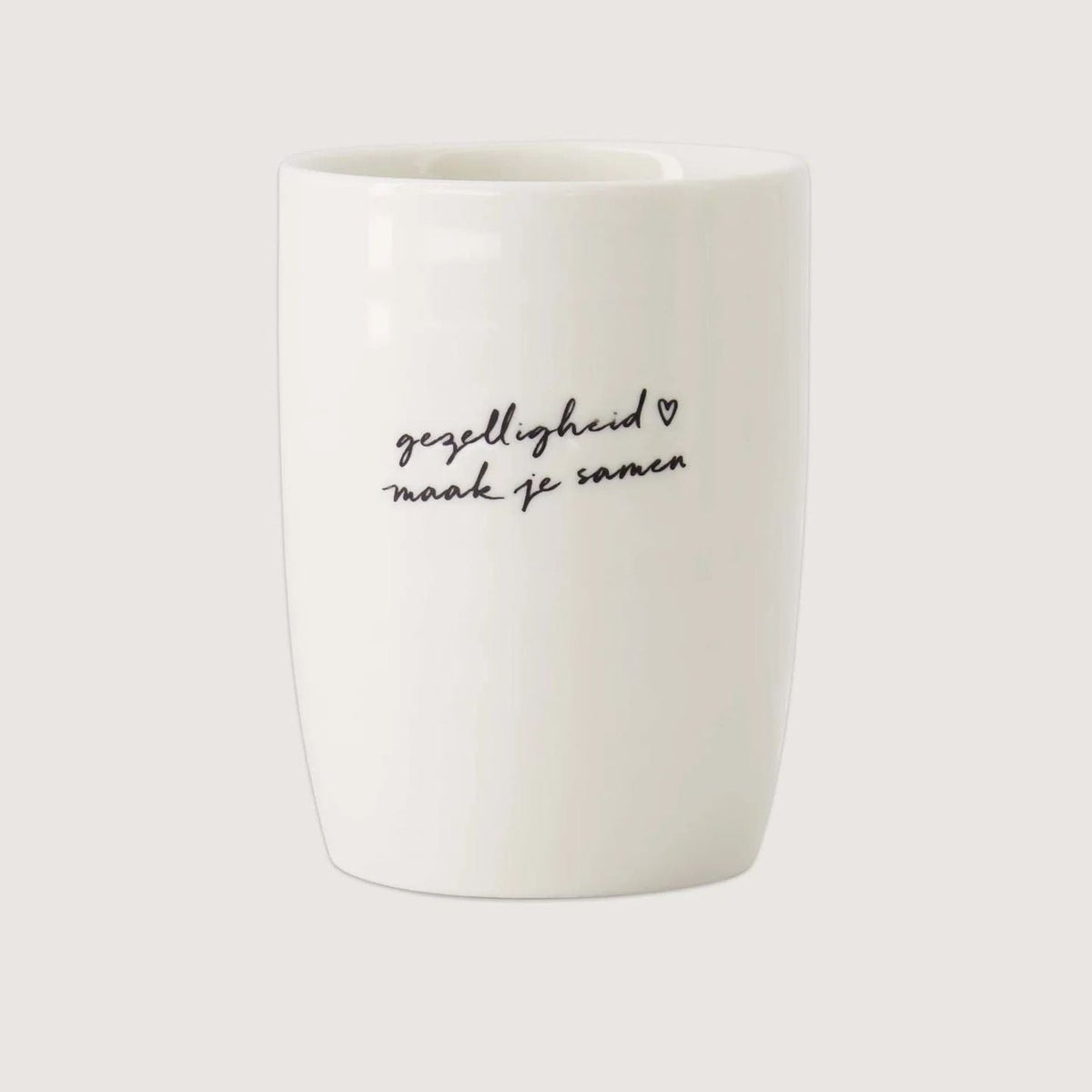 Zusss koffiemok gezelligheid wit / zwart