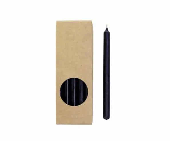 Rustik lys Potloodkaarsjes zwart 1,2x17,5