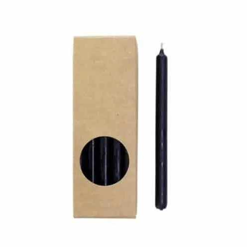 Rustik lys Potloodkaarsjes zwart 1,2x17,5