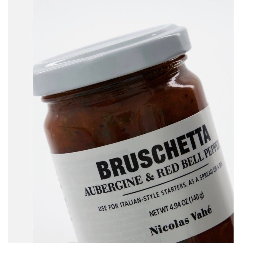 Nicolas Vahé bruchetta aubergine & red bell pepper 140 gram