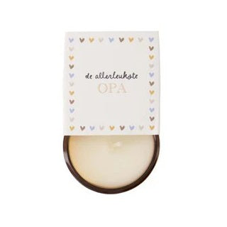 Zusss geurkaarsje in wikkel de allerliefste opa