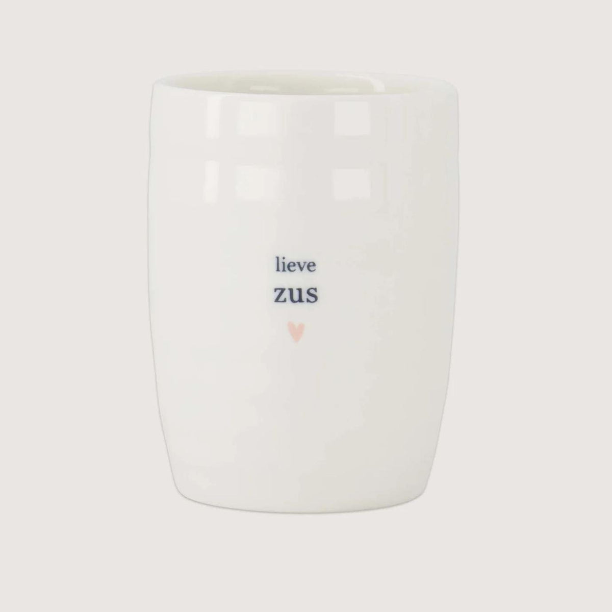 Zusss koffiemok lieve zus white pink one size