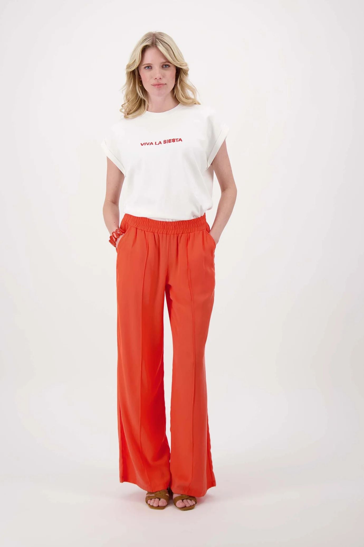 Lyocell twill fladder broek