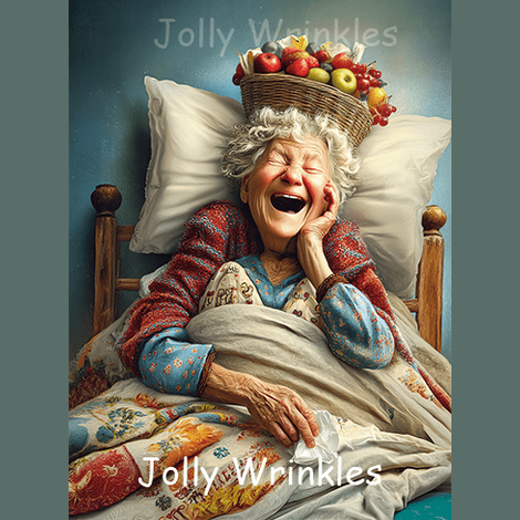 Jolly wrinkles fruitmand op je hoofd