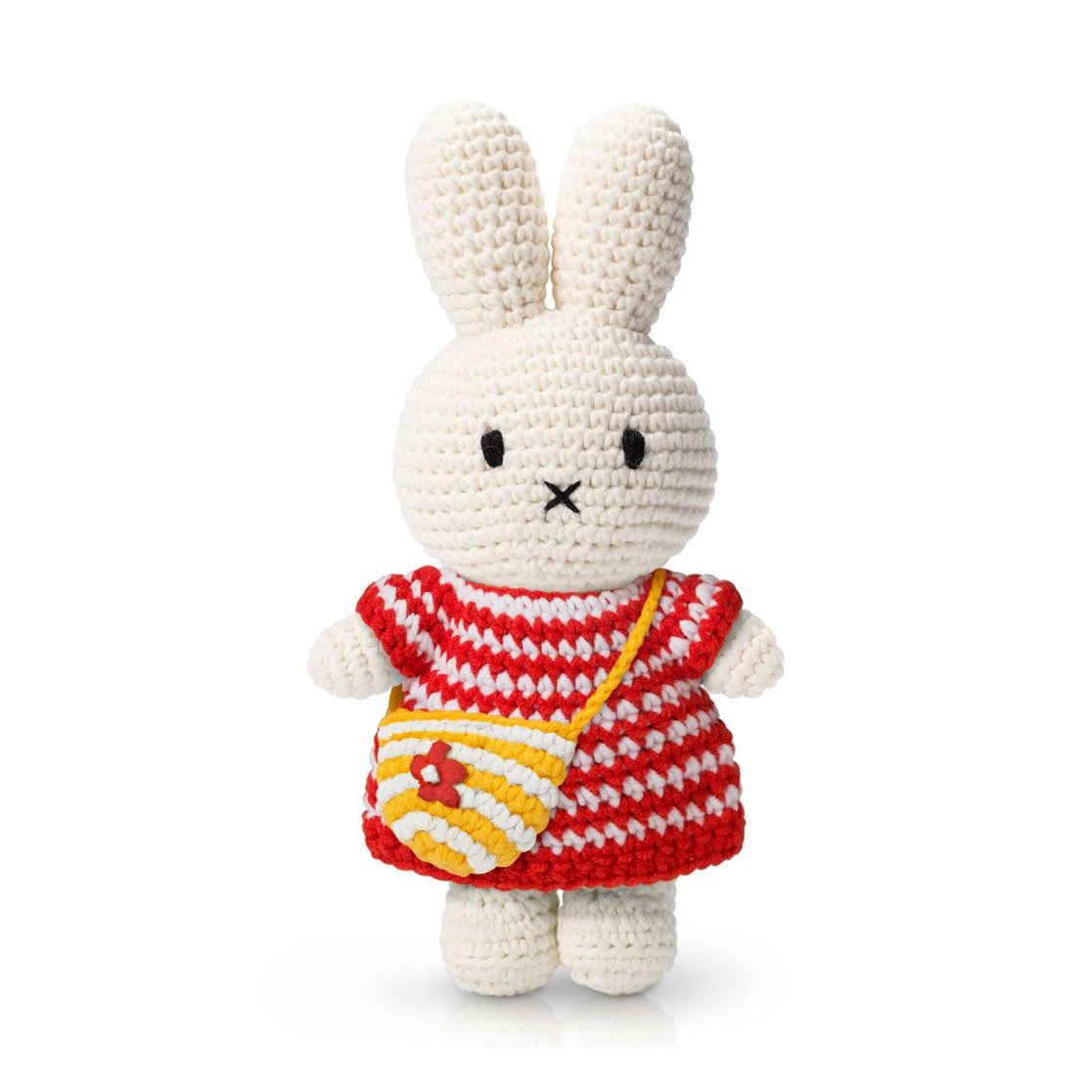 Just dutch miffy / nijntje handmade and her red small striped dress + bag