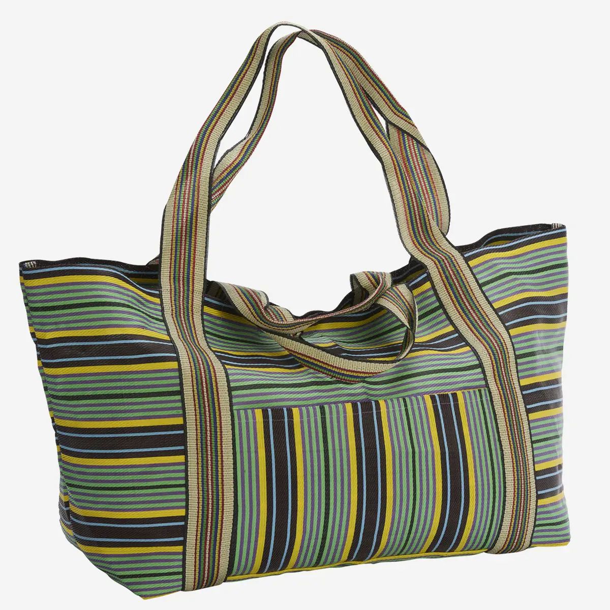 Madam Stoltz recycled pp bag red white yellow, black