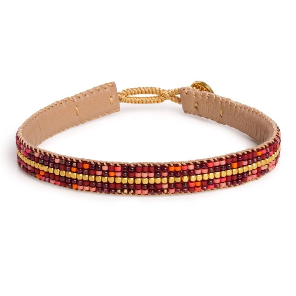 Ibu bracelet the stripe mix maroon