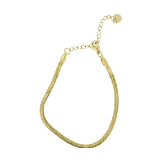 Zusss platte armband met visgraat structuur