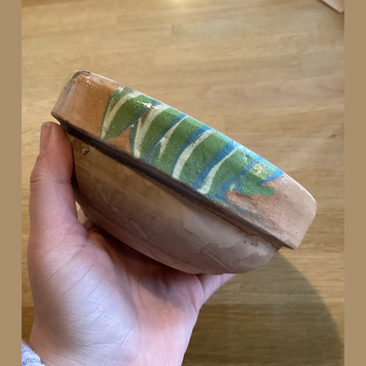 Handgeschilderde bowl oranje