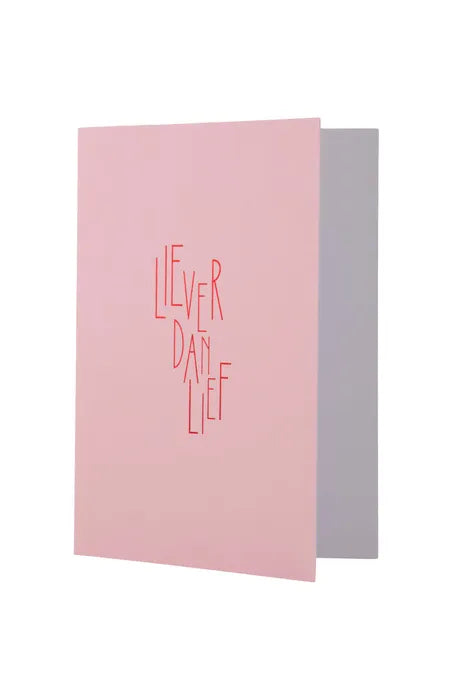 Zusss Kaart Liever Dan Lief Roze/rood