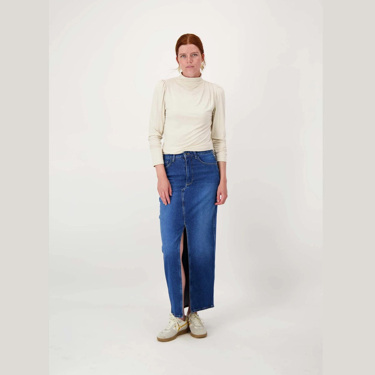Zusss lange denim stretch rok