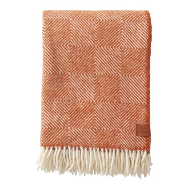 Klippan gooseye orange 25% recycled & 75% eco lambswool