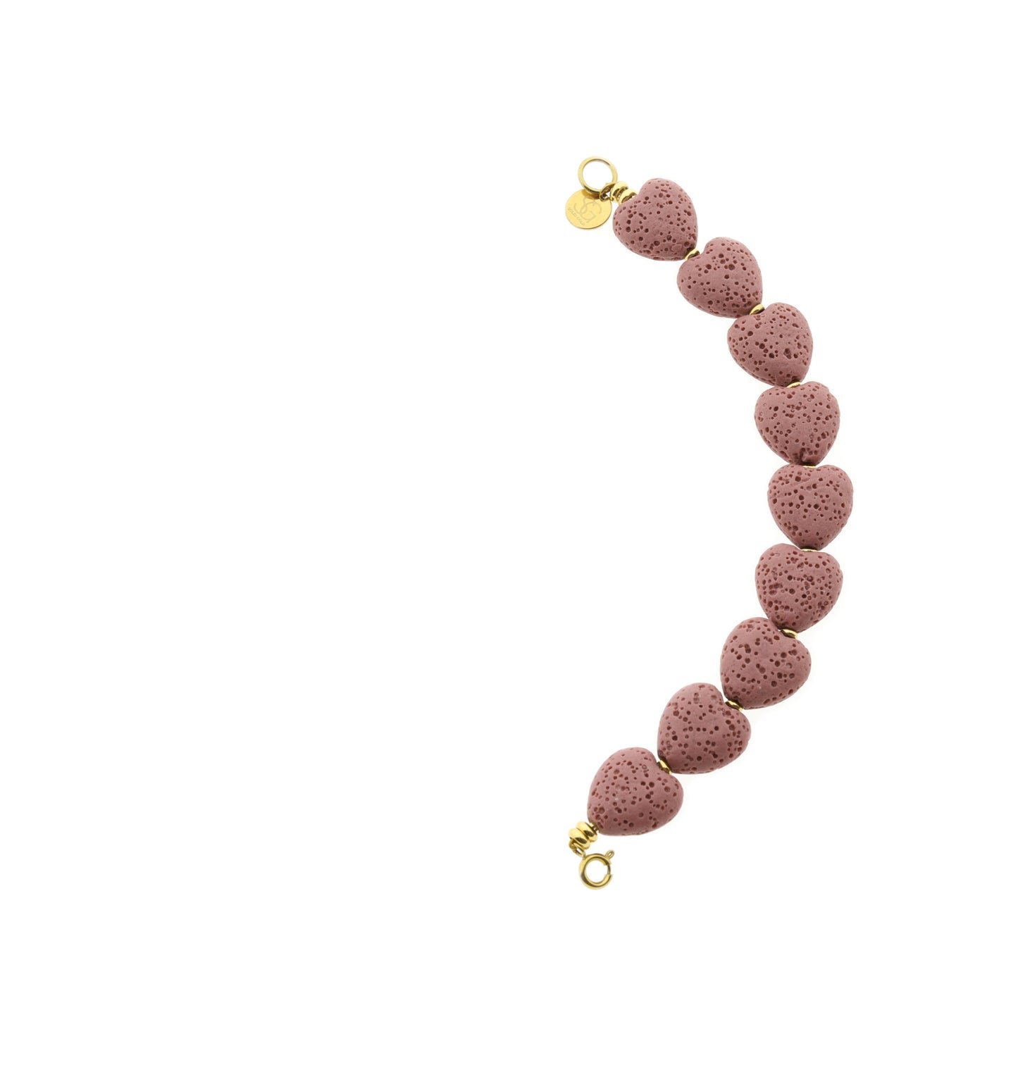 Solid gold necklace joia Lava love