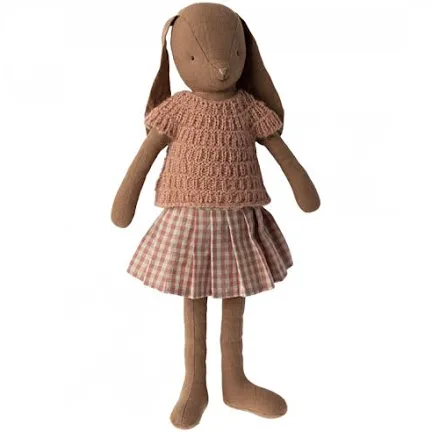 Bunny size 3 chocolate brown knottend shirt and skirt