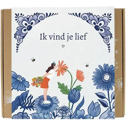 Blossombs box medium delft blue kisses