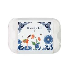 Blossombs eierdoosje Delfs blue kisses