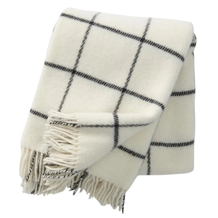 Klippan vinga island white woven wool