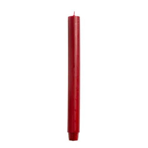 Rustik lys diner kaars 30 cm antiek rood