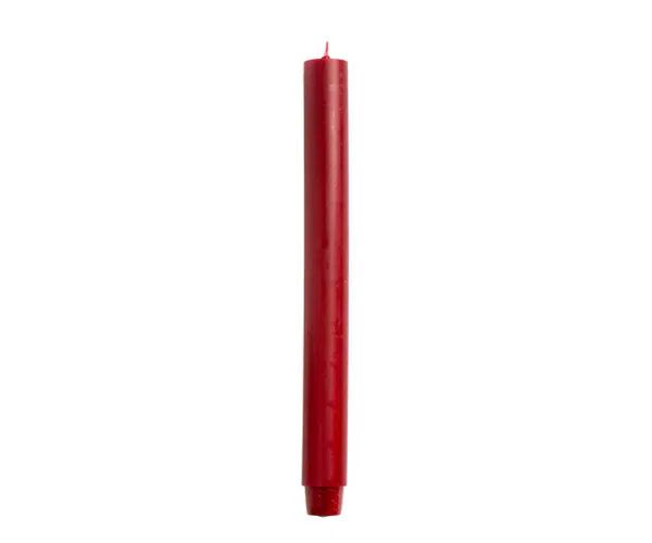 Rustik lys diner kaars 30 cm antiek rood