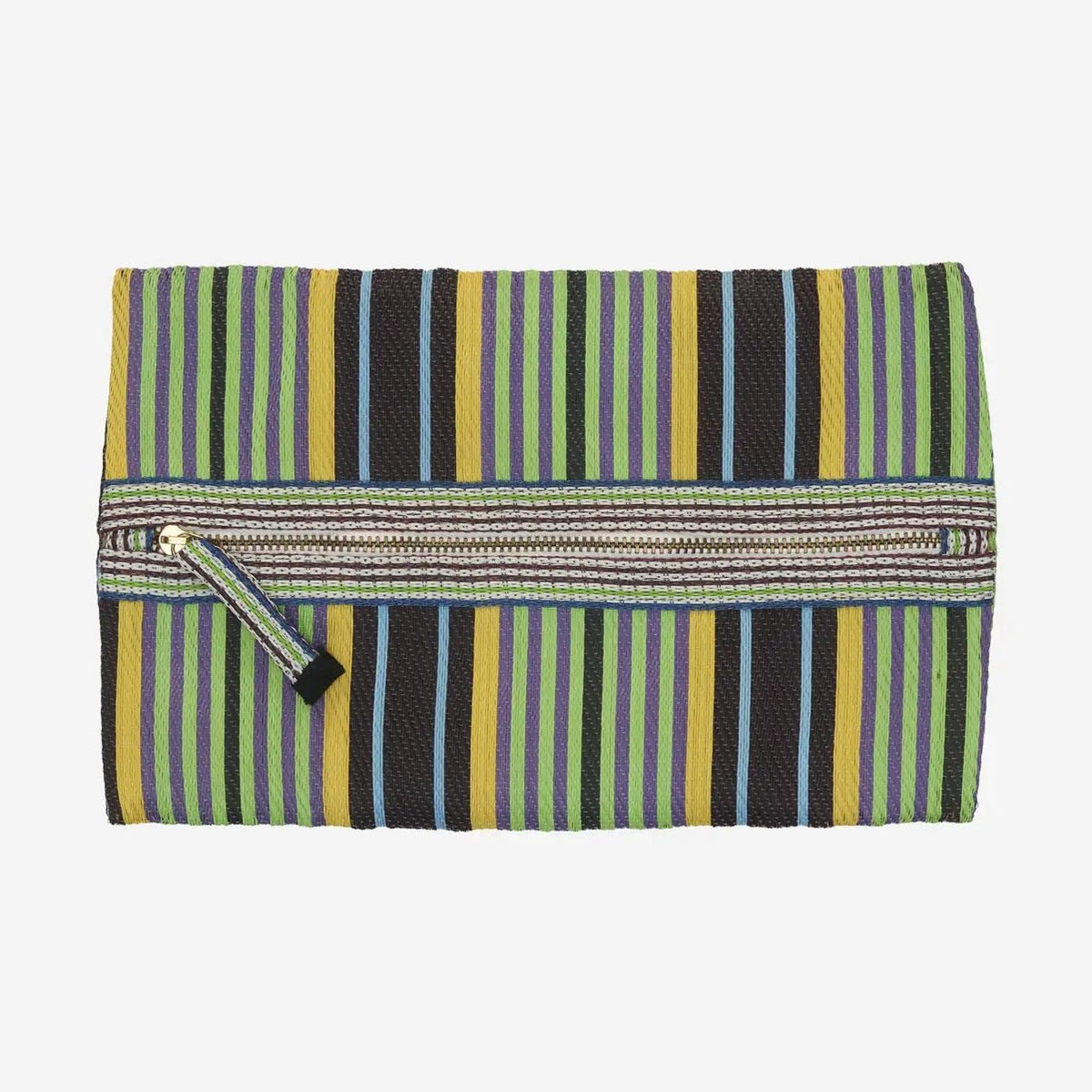 Madam Stoltz Recycled pp pouch green brown purple yellow, blue