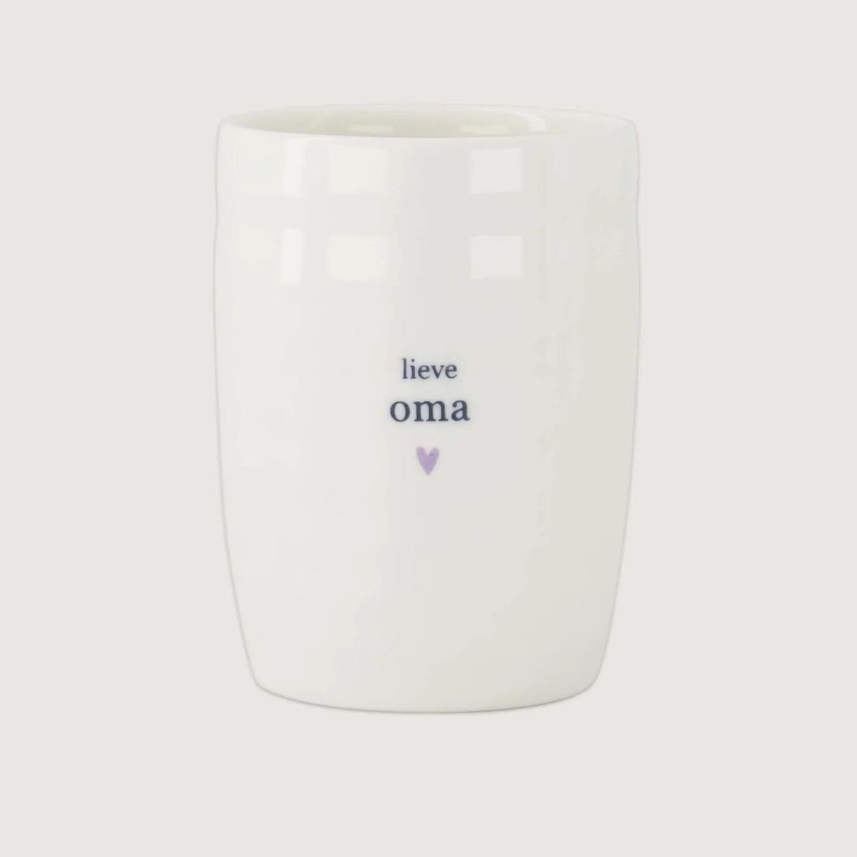 Zusss koffiemok lieve oma wit lila one size