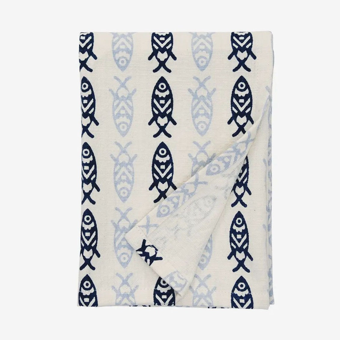 Madam stoltz printed kitchen towel fish