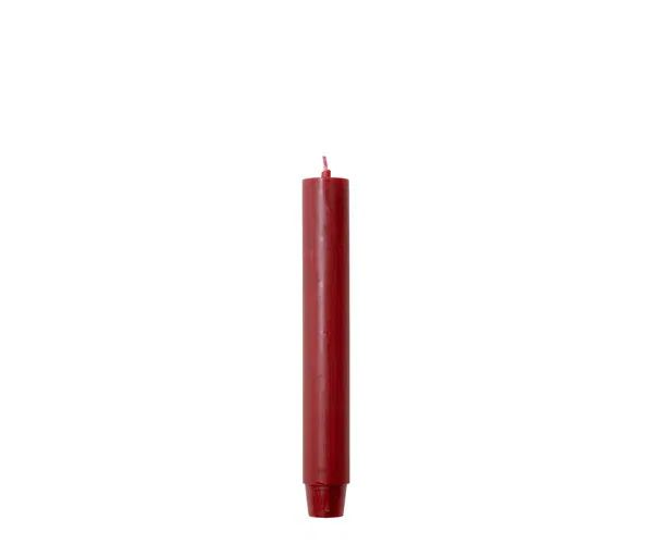 Rustik lys dinerkaars antiek rood 18cm