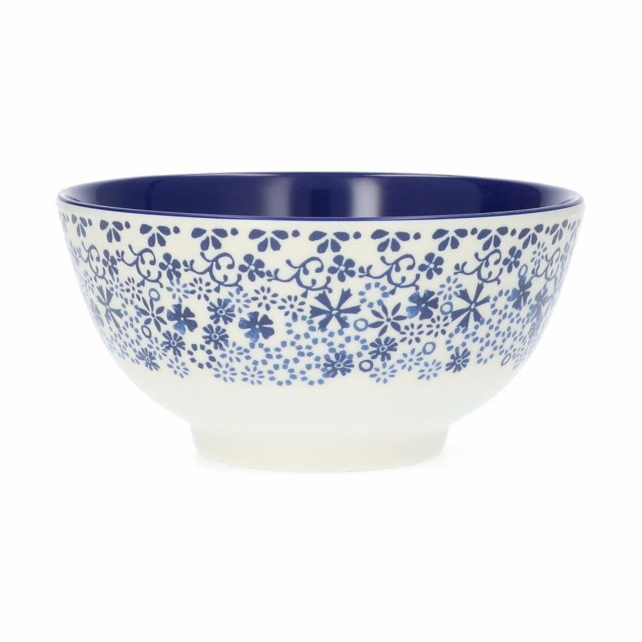 Bunzlau Melamine Bowl Indigo Lace