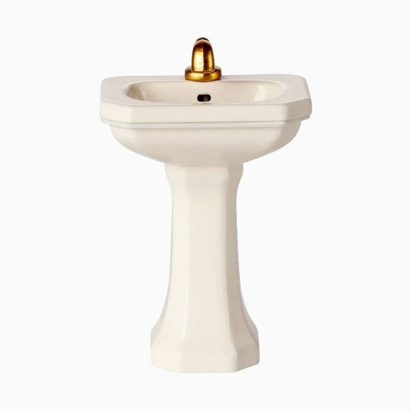 Maileg bathroom sink mouse off white