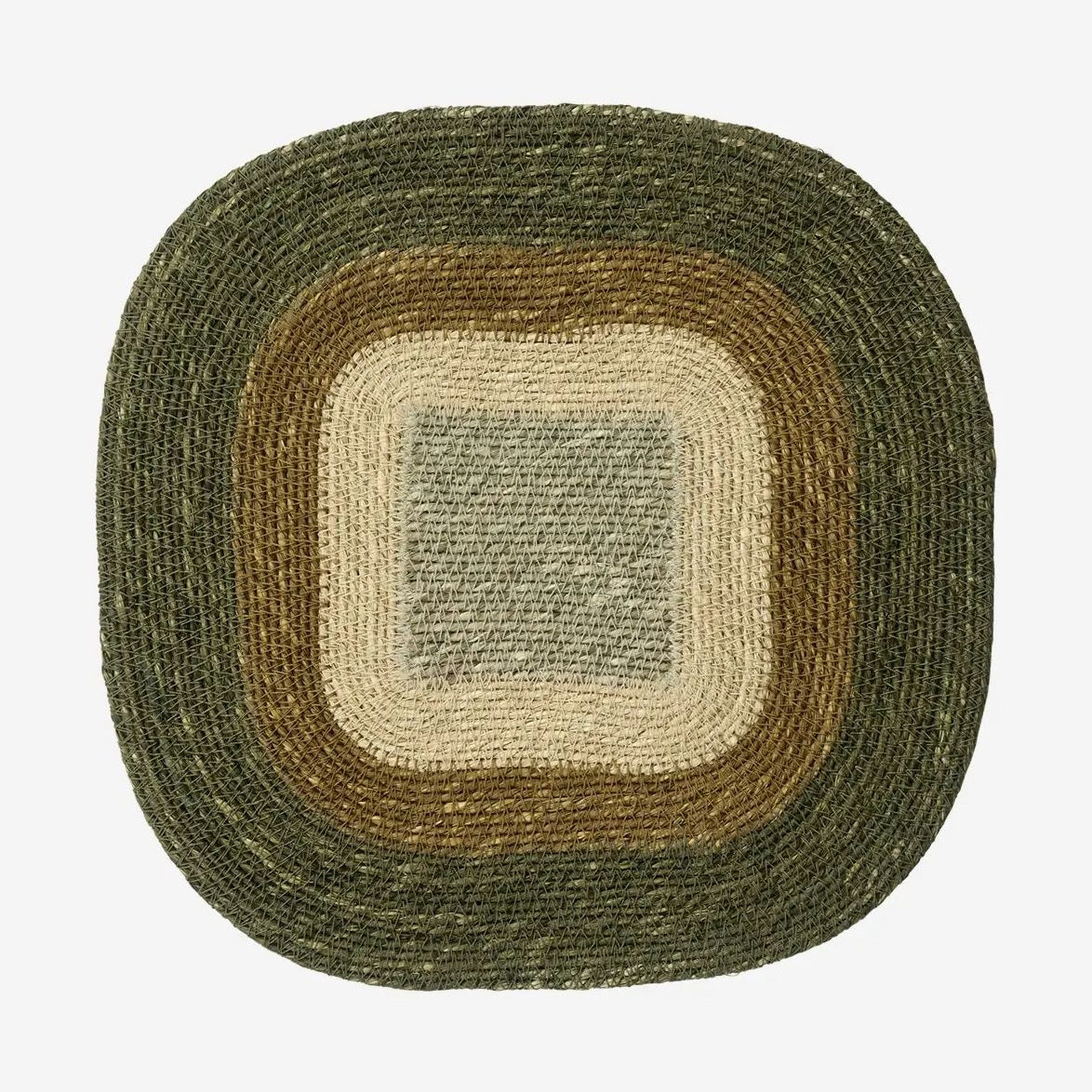 Madam stoltz square seagrass placemat Khaki
