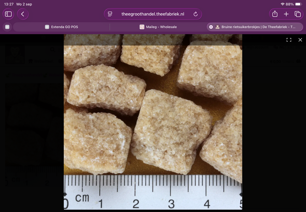 Rietsuiker Brokjes 100 Gr