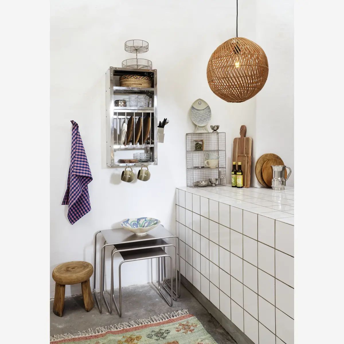 Madam stoltz checked kitchen towel