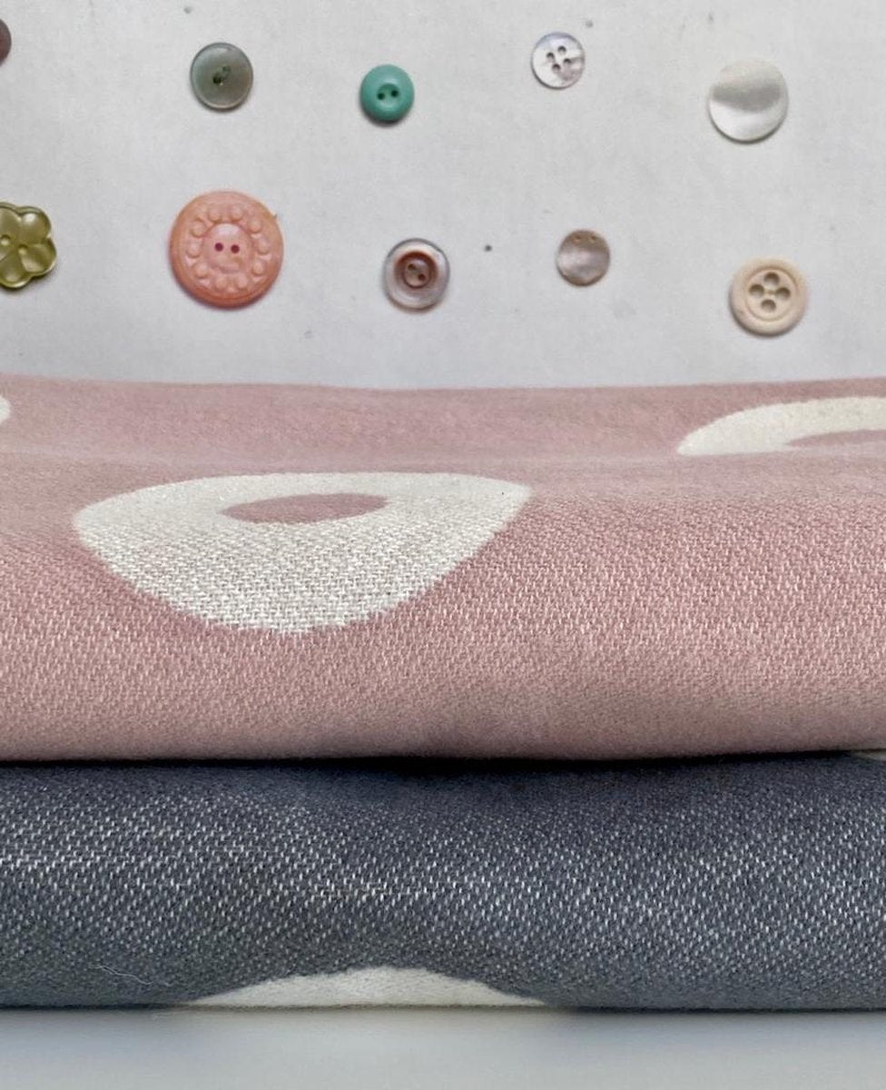 Klippan Ledikantdeken rings roze katoen