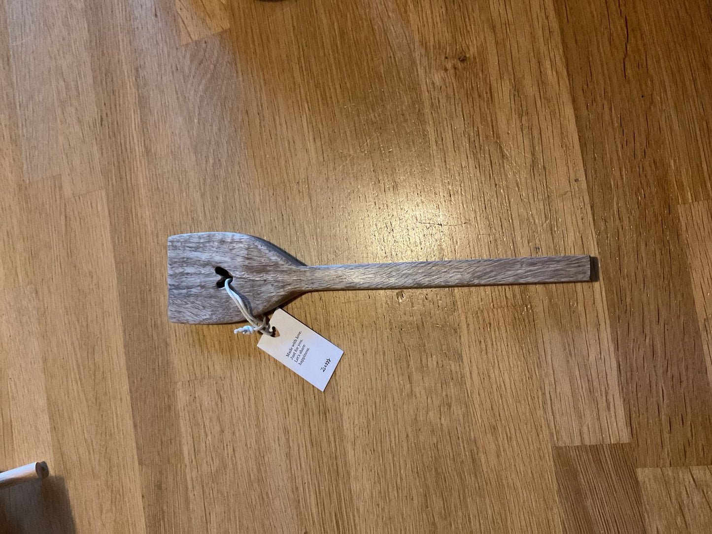 Zusss spatel hout hartje naturel