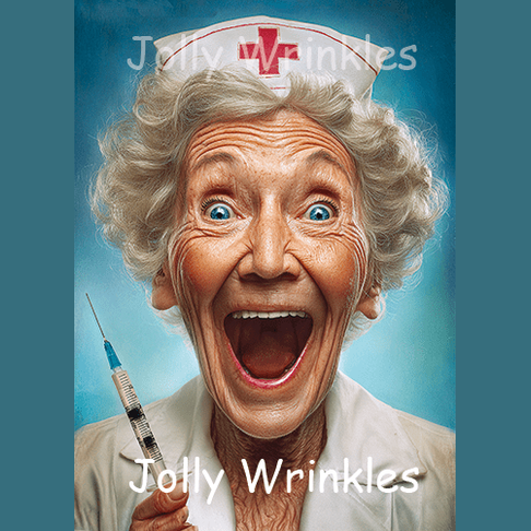 Jolly wrinkles ansichtkaart Prikje