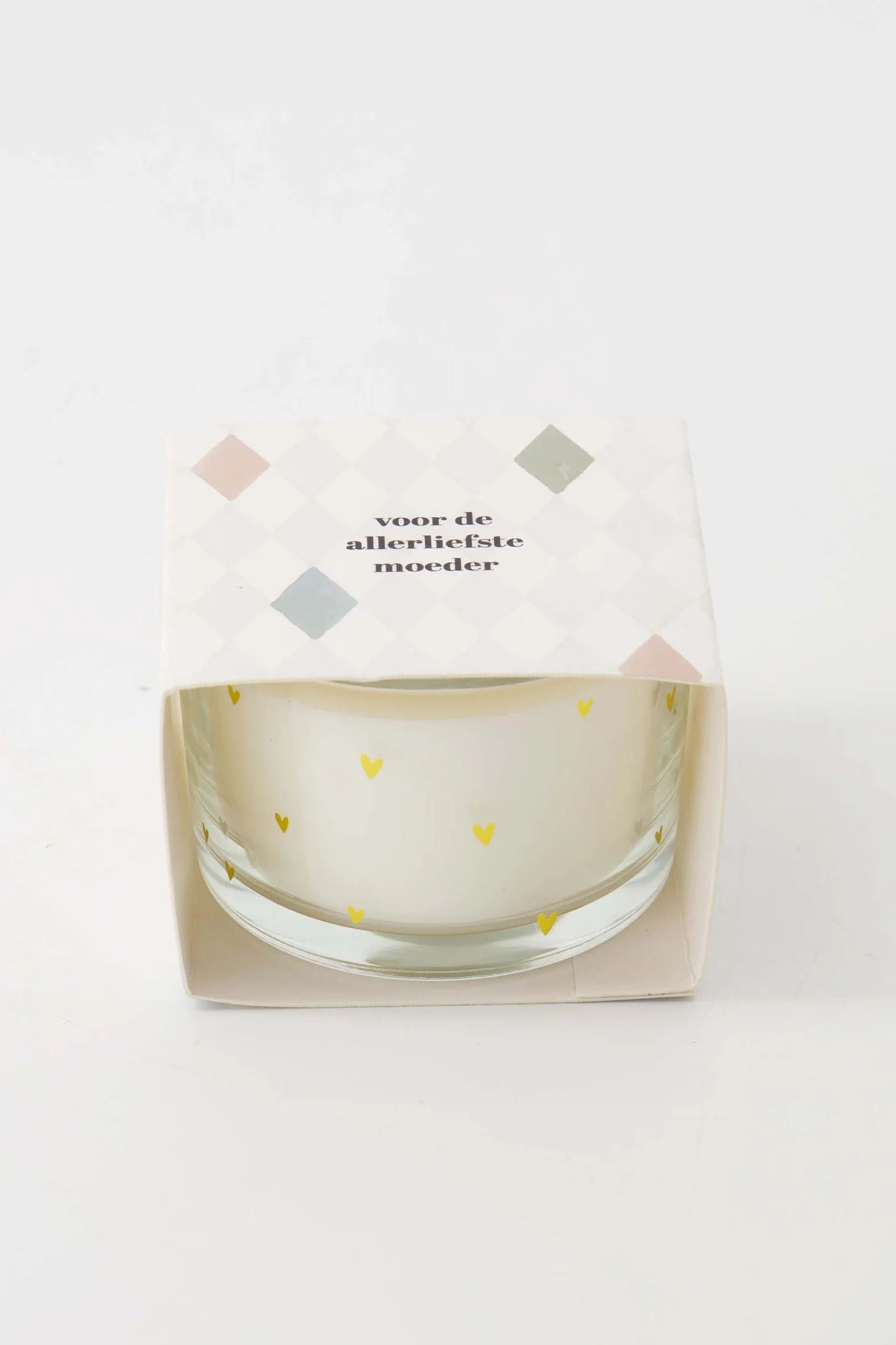 Geurkaars in wikkel liefste mama wit/goud