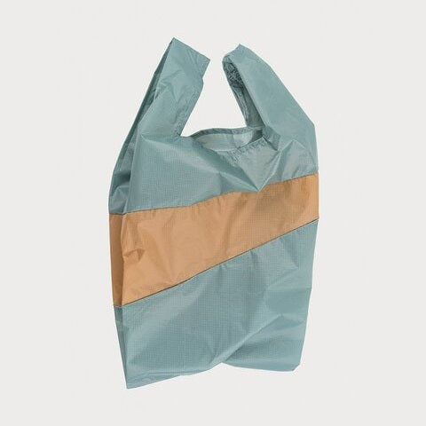 The new shopping bag grey & camel large
