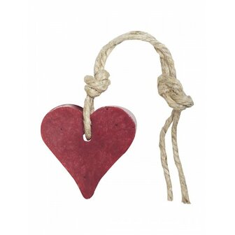 Hanger hart 55 gram kersenrood met cranberrypit parfum vijg