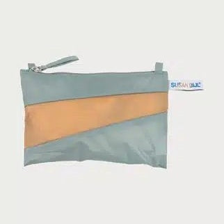 Susan Bijl the new pouch grey & camel small