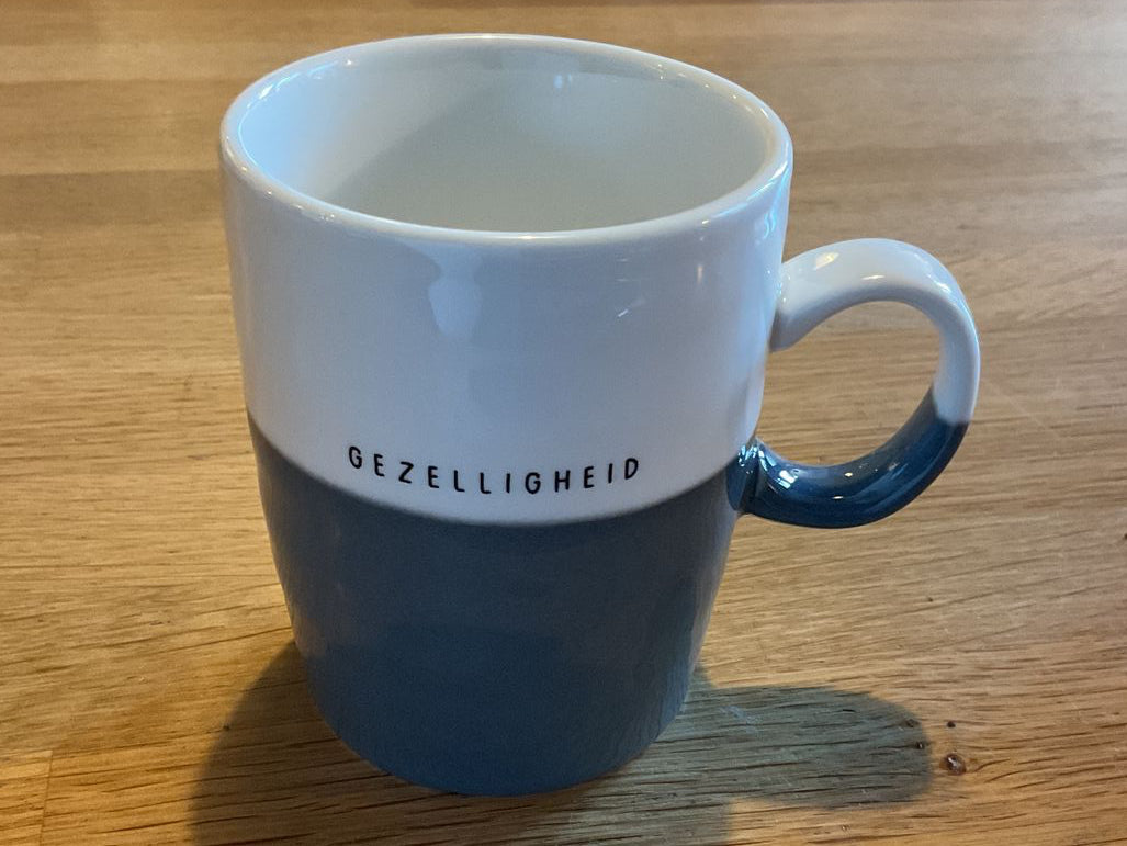 Zusss theemok gezelligheid wit / blauw