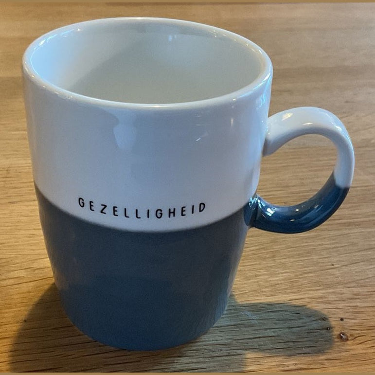 Zusss theemok gezelligheid wit / blauw