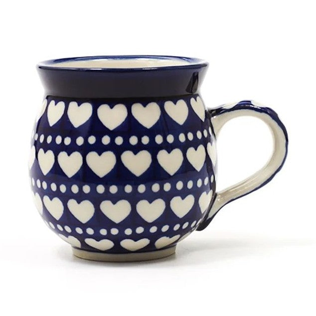 Bunzlau Mug Farmer 240 ml White Hearts