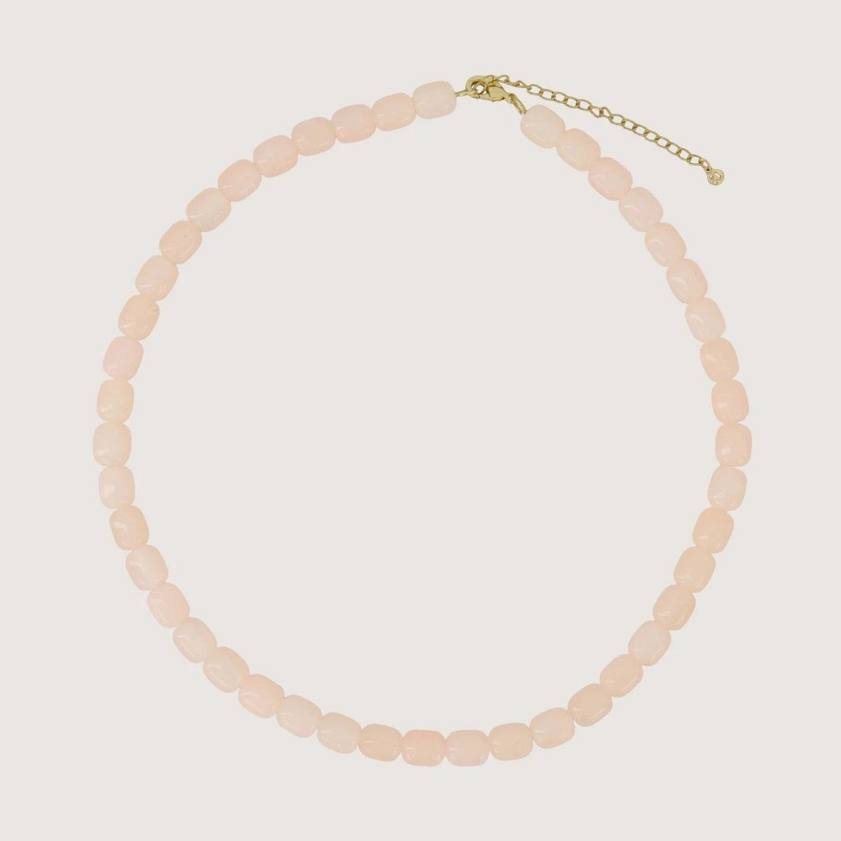 Smalle kralen ketting soft pink