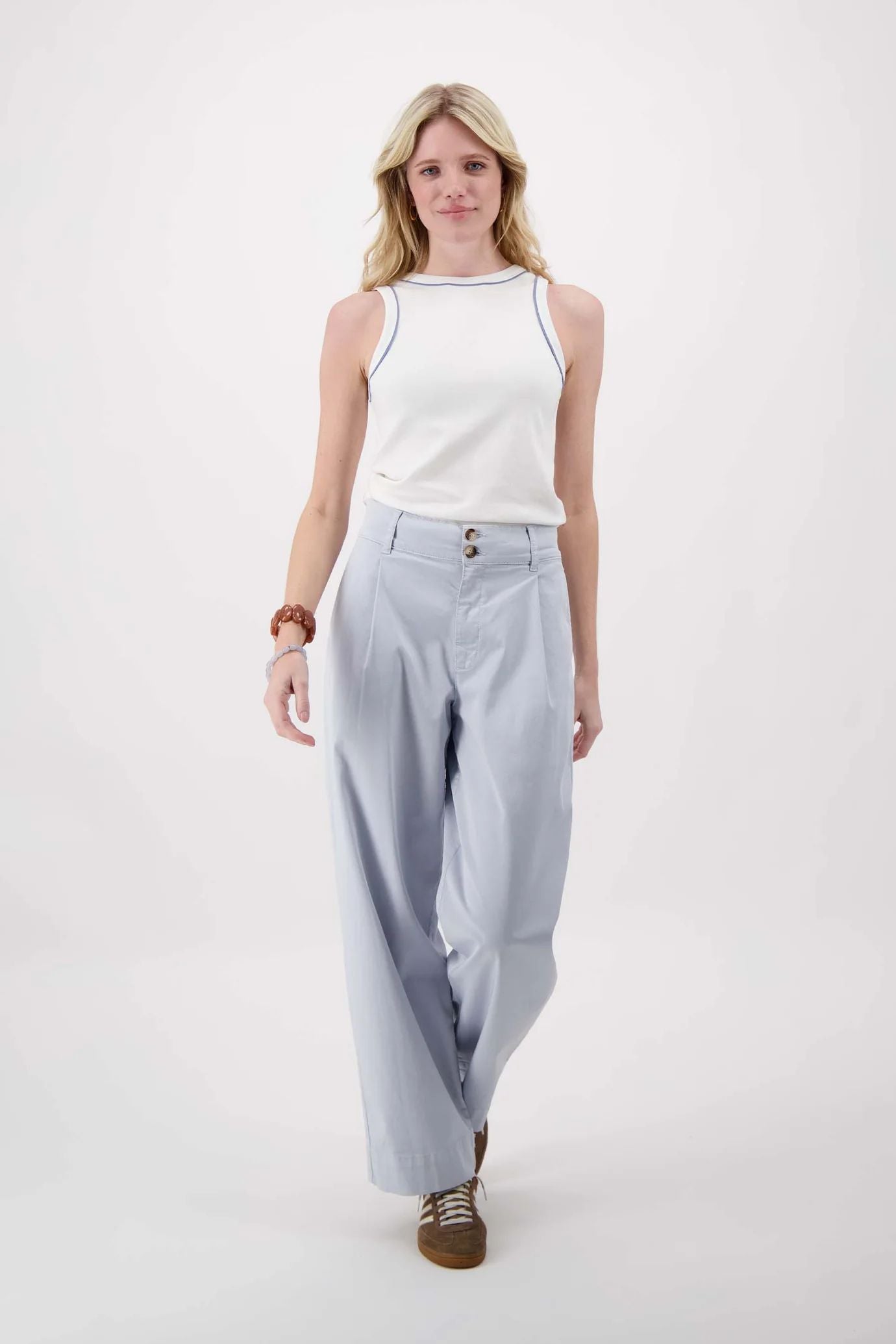 Chino zacht materiaal sky blue