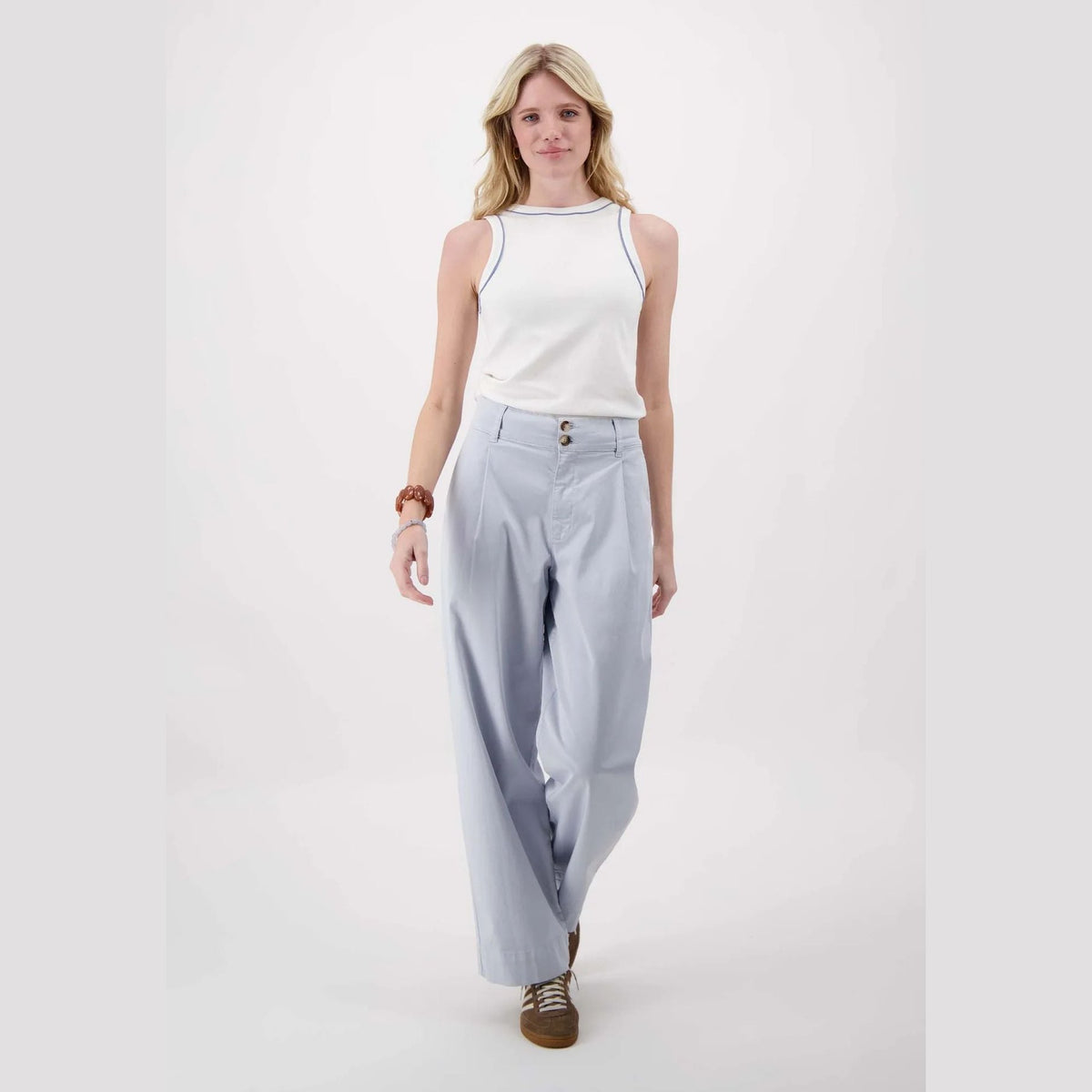 Chino zacht materiaal sky blue